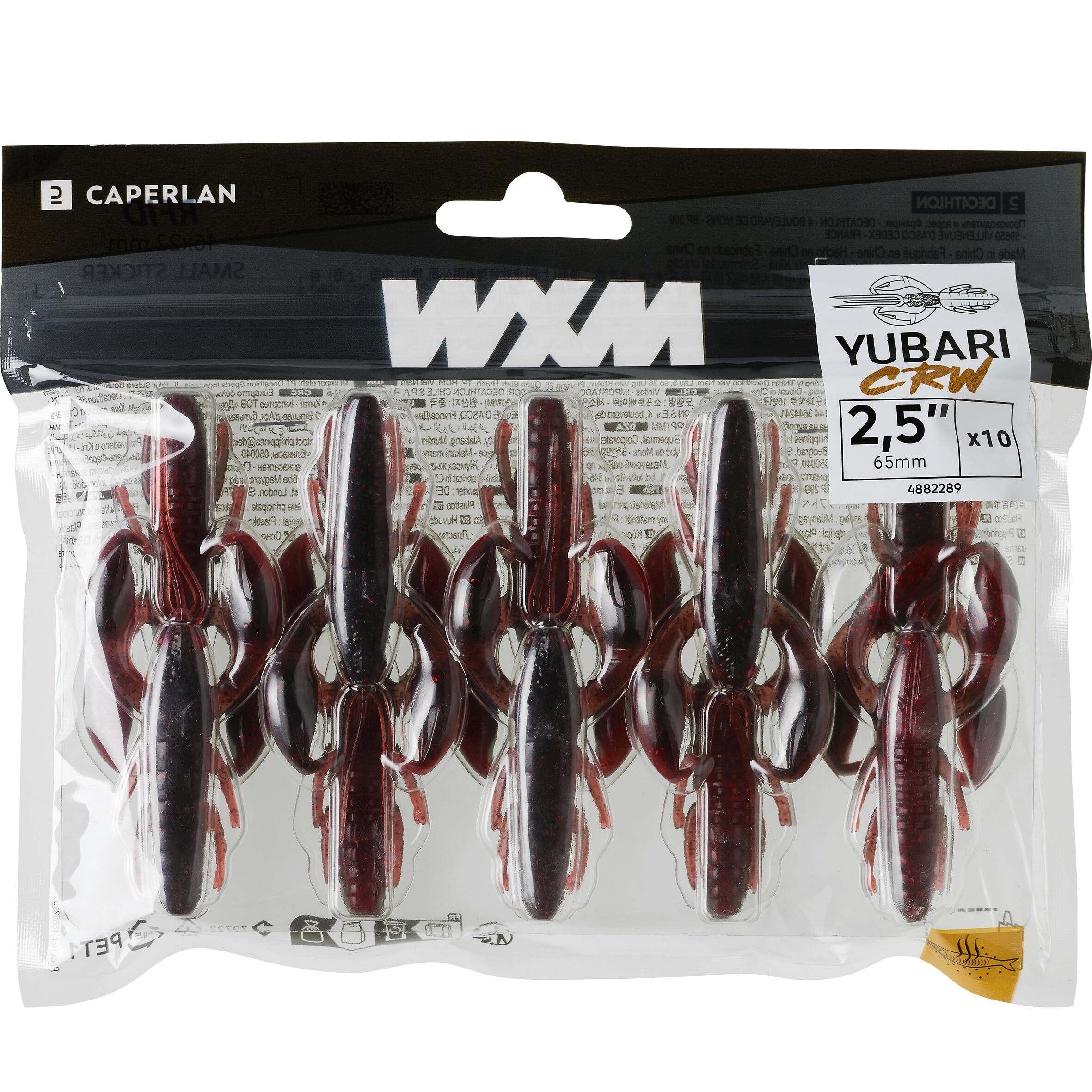 CRAYFISH SOFT LURE WITH ATTRACTANT WXM YUBARI CRW 65 BLACK RED CRAW 6/8