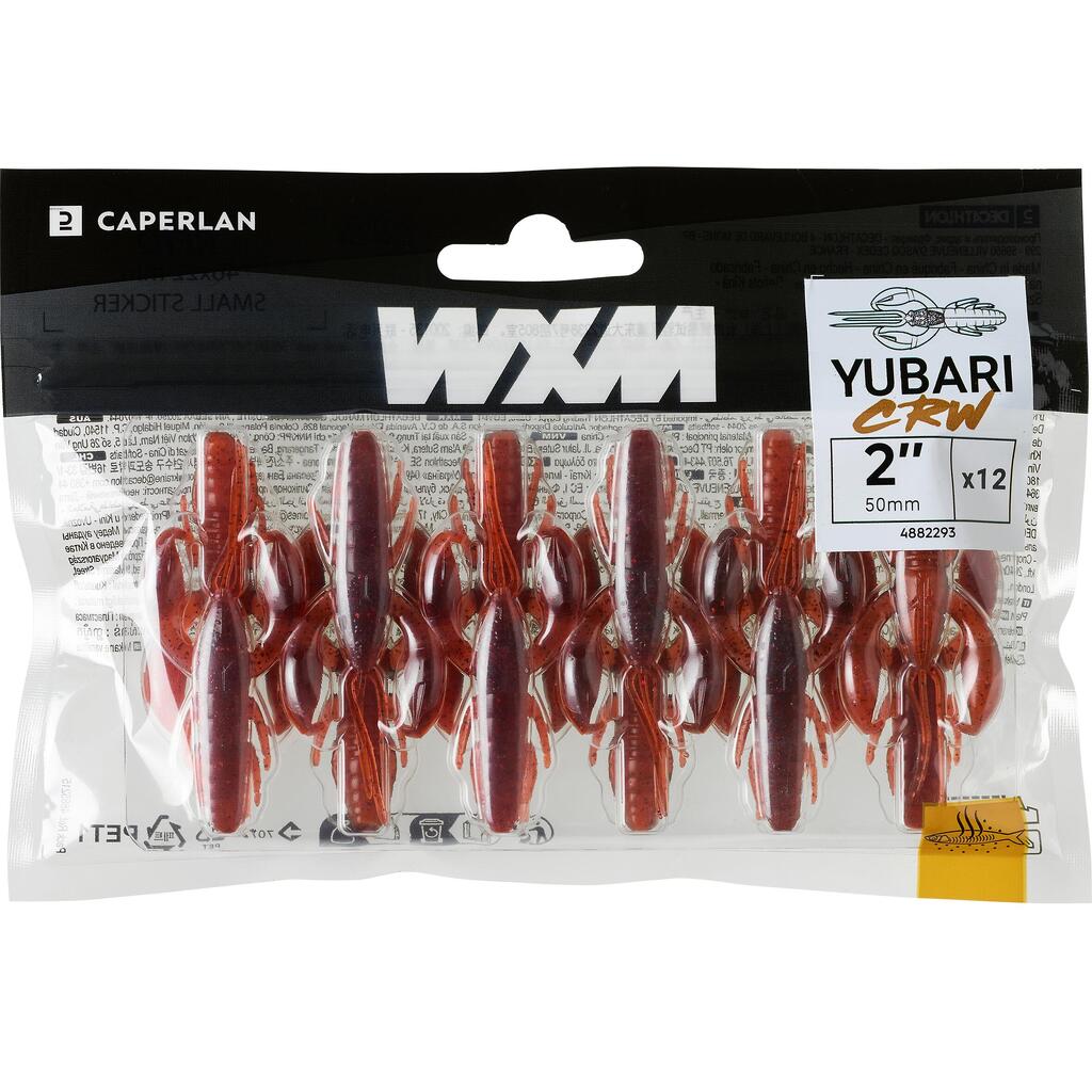 Rdeča mehka vaba v obliki raka s sredstvom za privlačenje WXM YUBARI CRW 5 cm