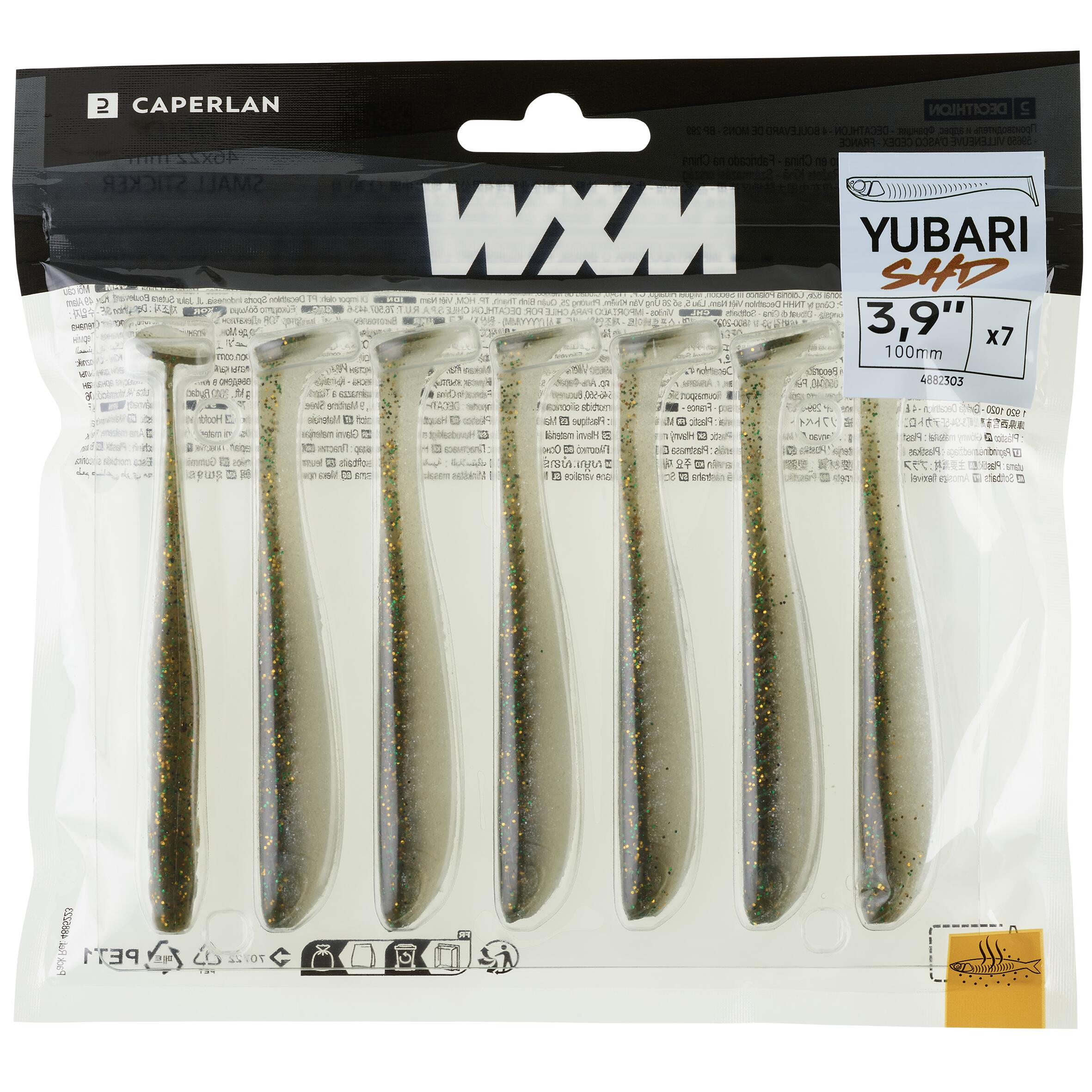 Leurre souple shad avec attractant - WXM Yubari SHD 100 vert - CAPERLAN