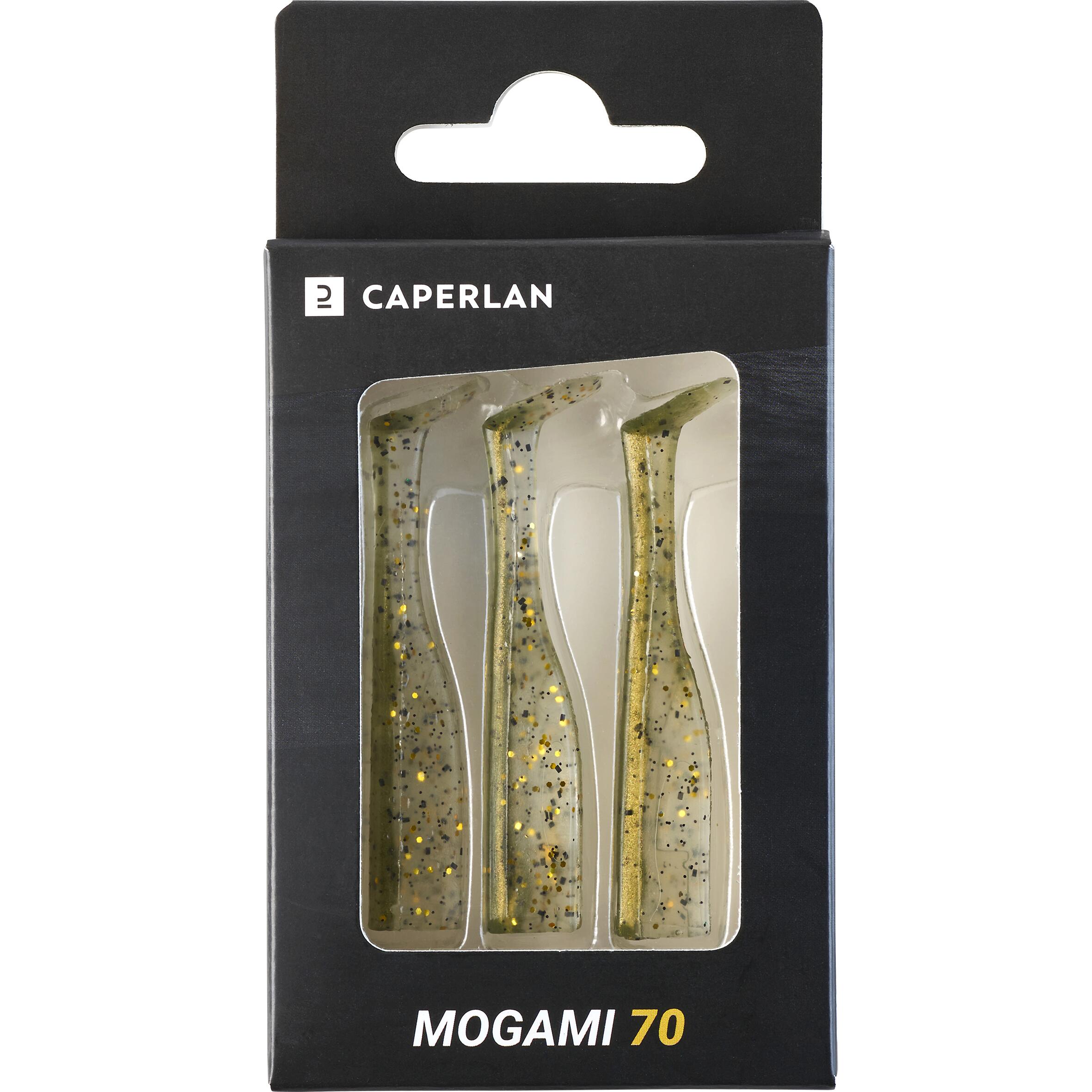 Señuelo Colas Shad Wxm Mogami 70 Verde Brillo X3 Flexible 2/4