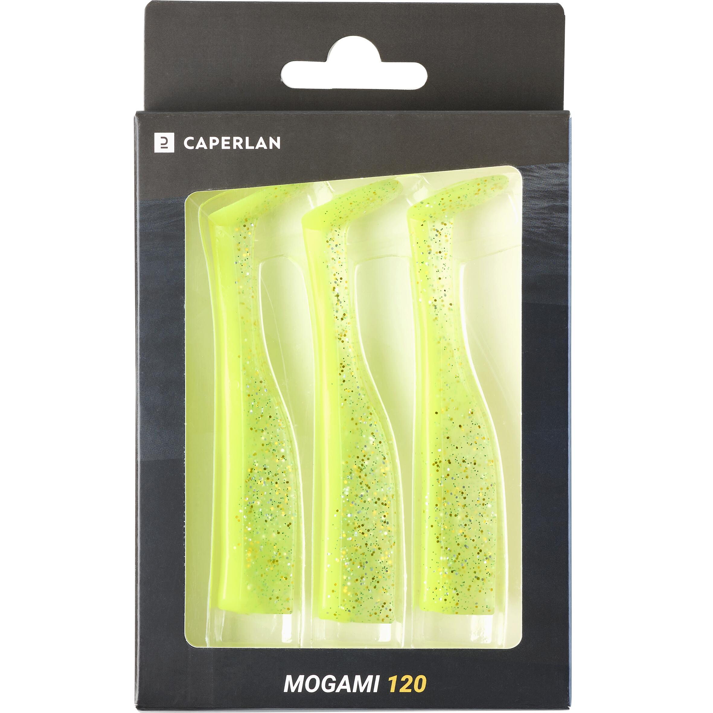 Miękkie przynęty Ogonki Caperlan WXM Mogami 120 x 3 seledynowe