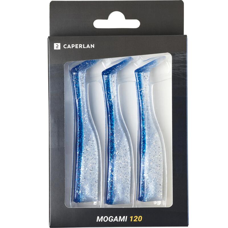 Miękkie przynęty Ogonki Caperlan WXM Mogami 120 x 3 niebieski grzbiet