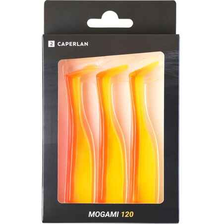 Minkšti alsių uodegų masalai „WXM Mogami 120“, oranžinės, 3 vnt.