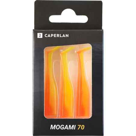 Oranžen rep za mehko vabo MOGAMI 70 (3 kosi)