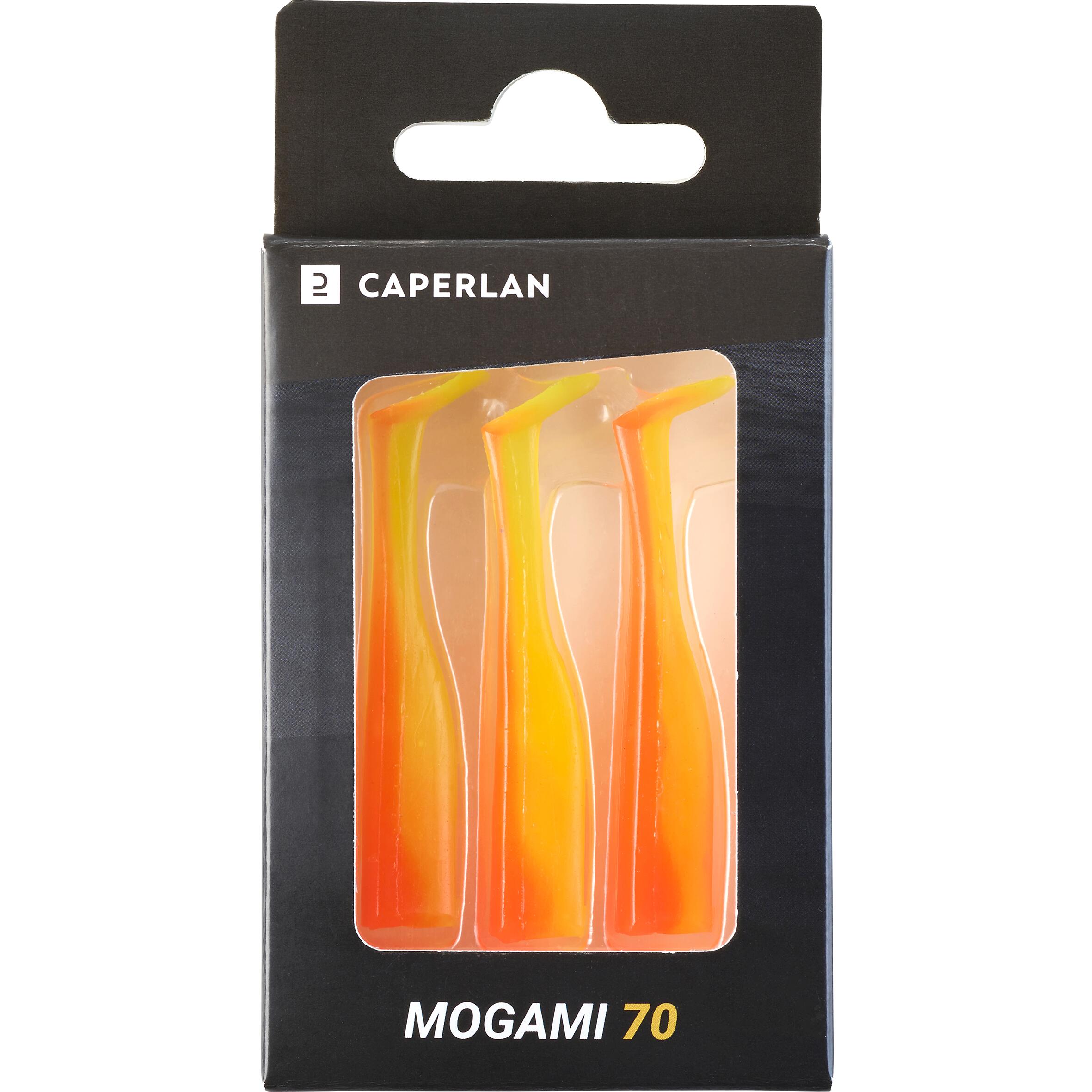 SOFT SHAD TAIL LURES WXM MOGAMI 70 ORANGE x3 2/2