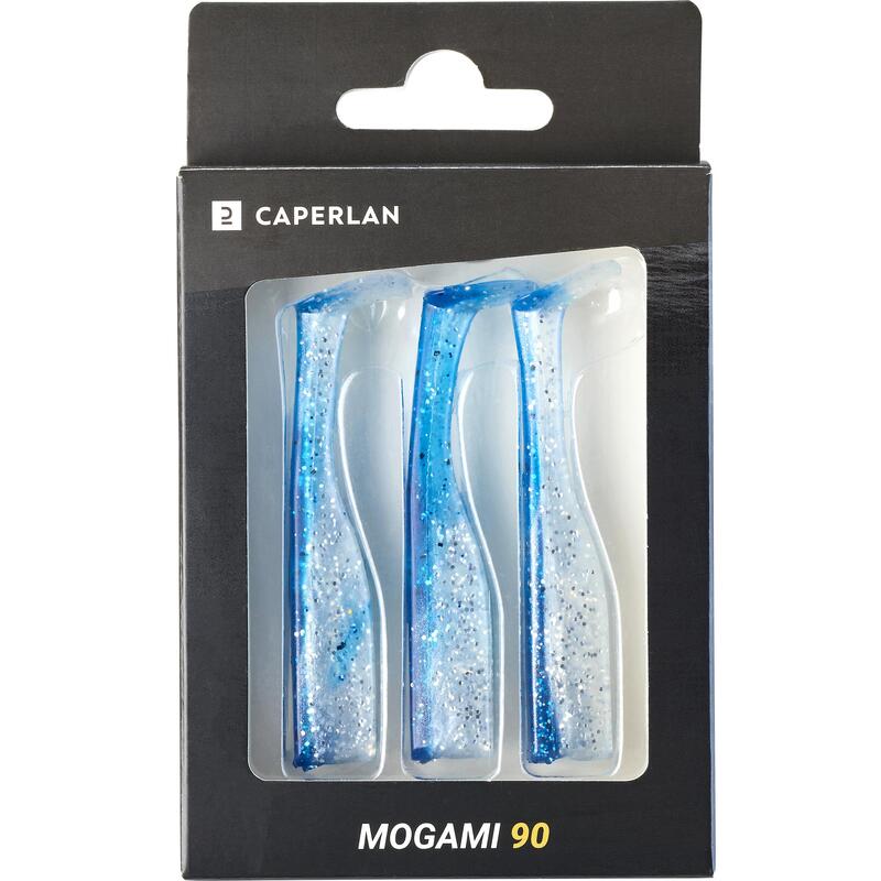 LEURRE SOUPLE QUEUES DE SHAD WXM MOGAMI TEX 90 DOS BLEU x3