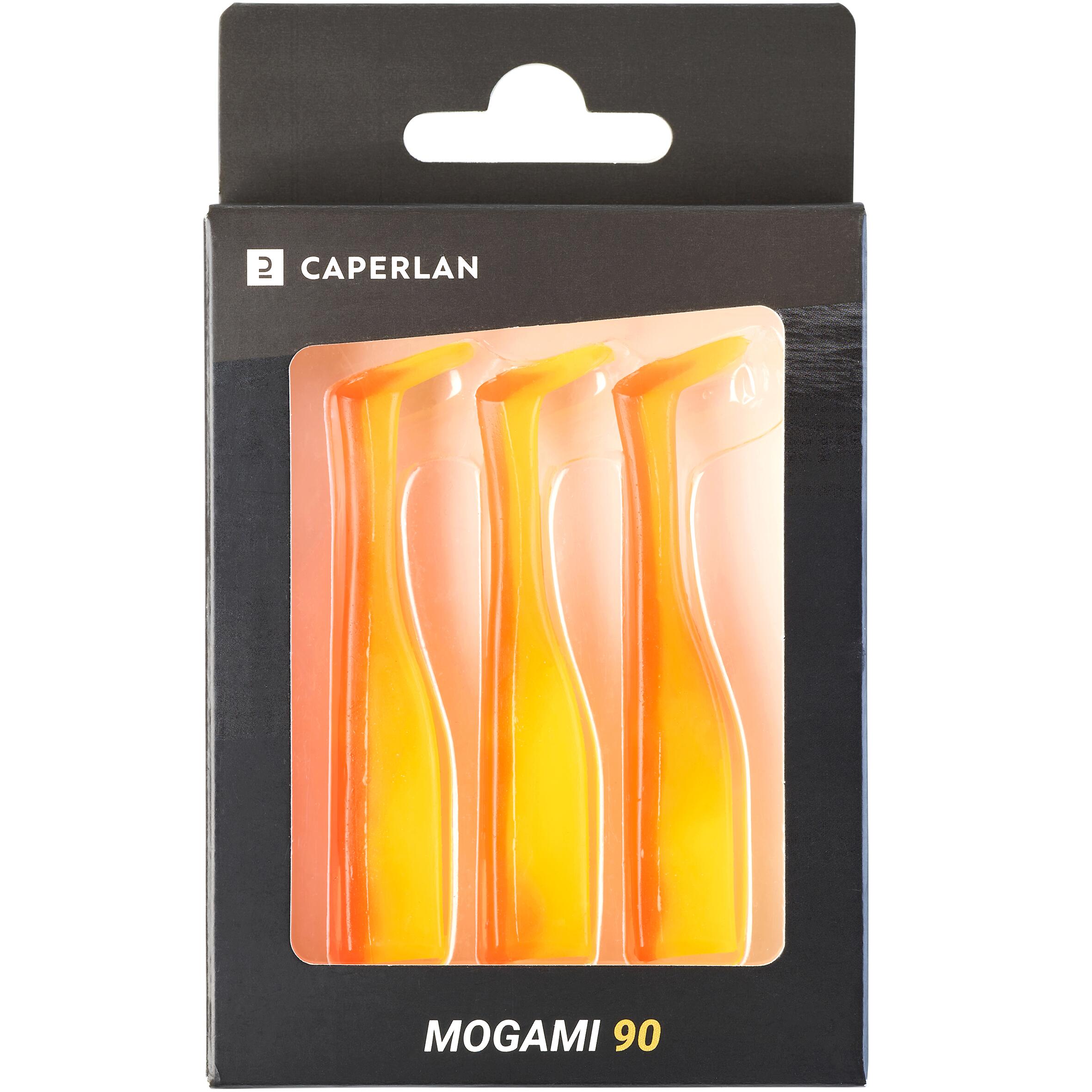 SOFT SHAD TAIL LURES WXM MOGAMI 90 ORANGE x3 2/2