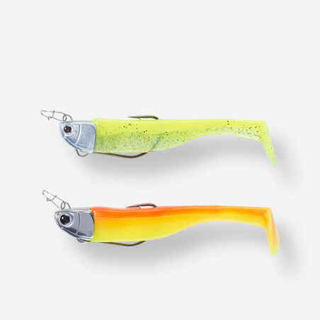 SOFT SHAD LURE MOGAMI 120 10/15 G KIT NEON