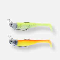 SOFT SHAD LURE MOGAMI 90 7/10 G KIT NEON