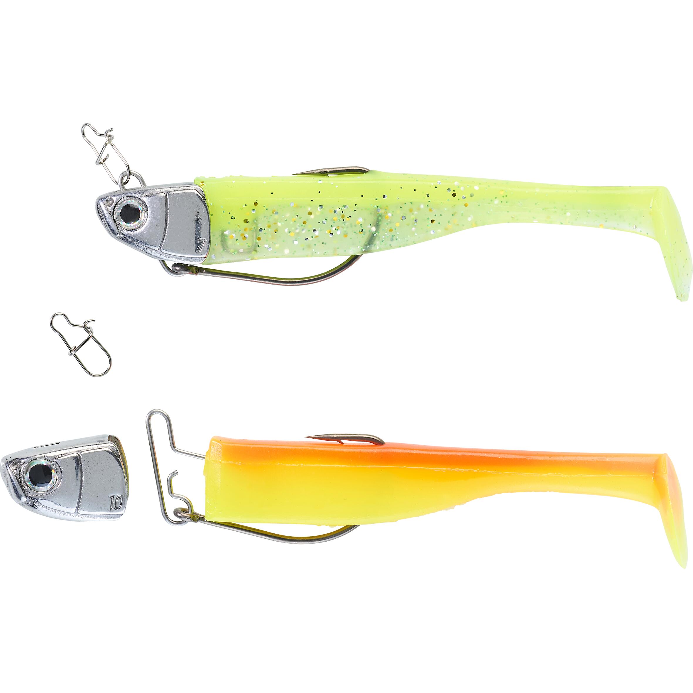 Leurre souple shad 7/10 g - WXM Kit Mogami 90 fluo - CAPERLAN