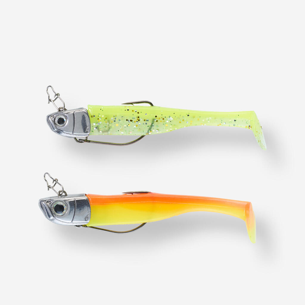 Gummiköder Shad WXM KIT MOGAMI 70 4/6 g neon