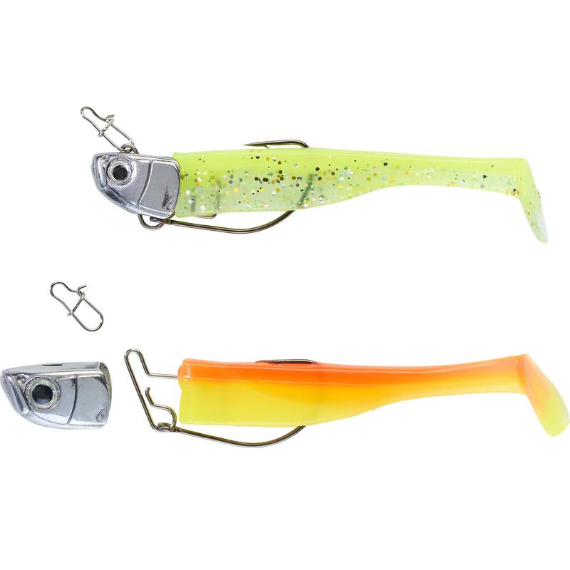 Esca artificiale morbida shad WXM KIT MOGAMI 70 4/6g fluo