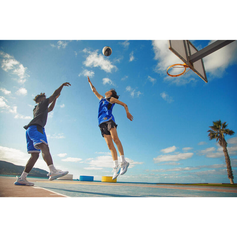 Men's/Women's Basketball Reversible Shorts SH500R - Blue/Grey