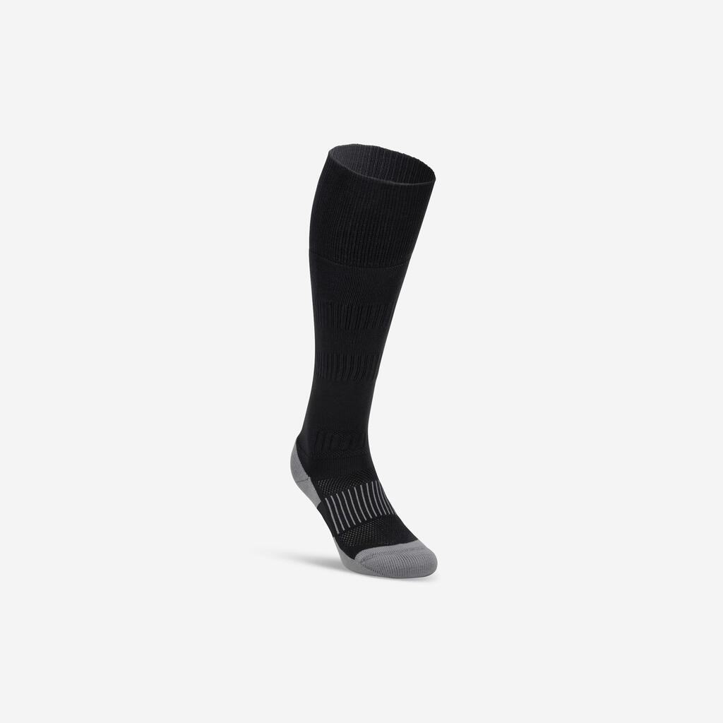 Čarape za ragbi 500 do koljena dječje crne