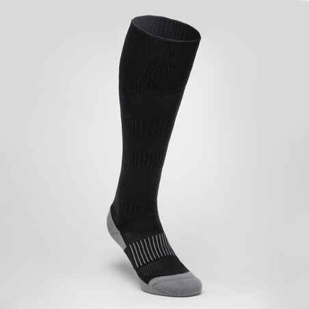 Vaikiškos regbio kojinės iki kelių „R500“, juodos