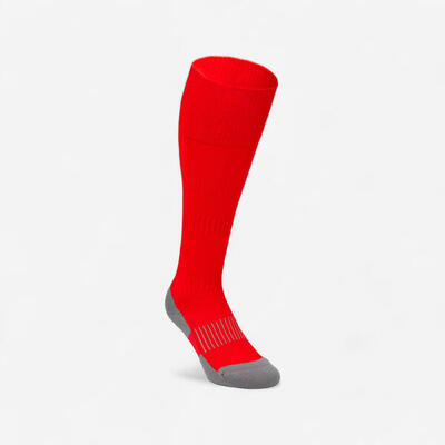 Hoge rugbysokken voor volwassenen r500 rood