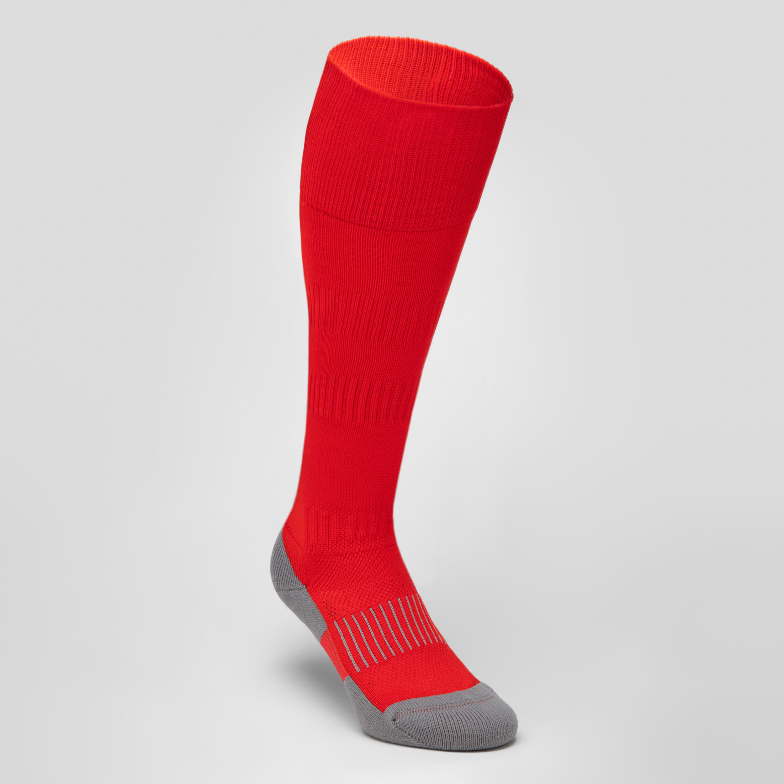 Calze da rugby alte da bambino R500 rosso