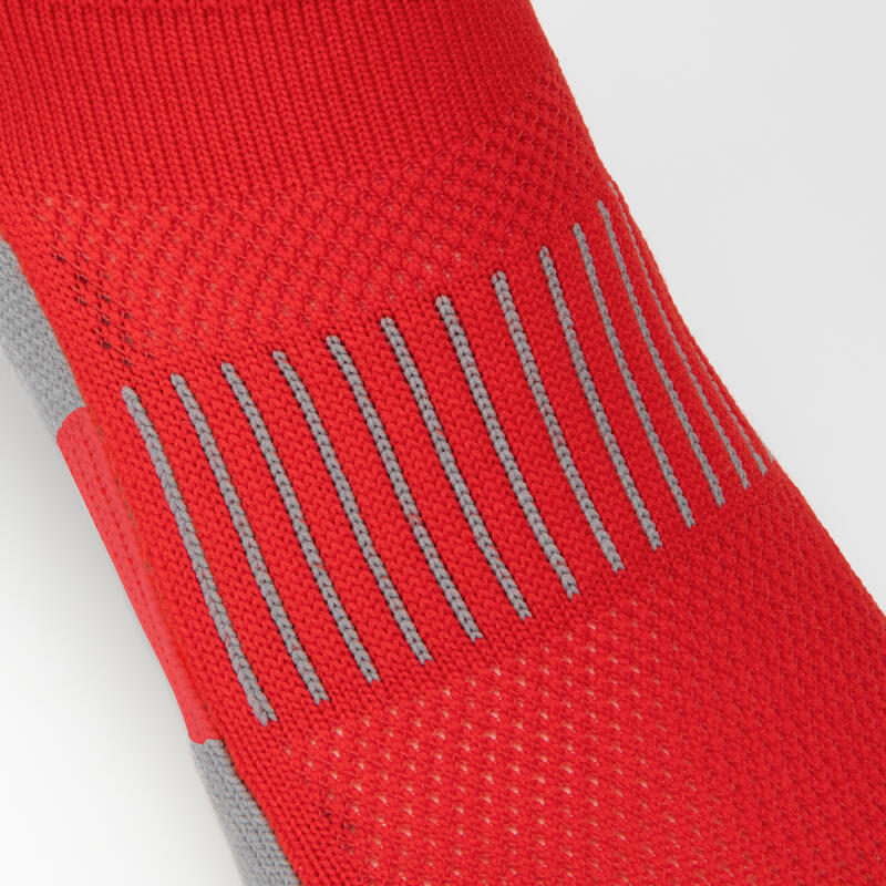 Chaussettes hautes de rugby enfant R500 rouge