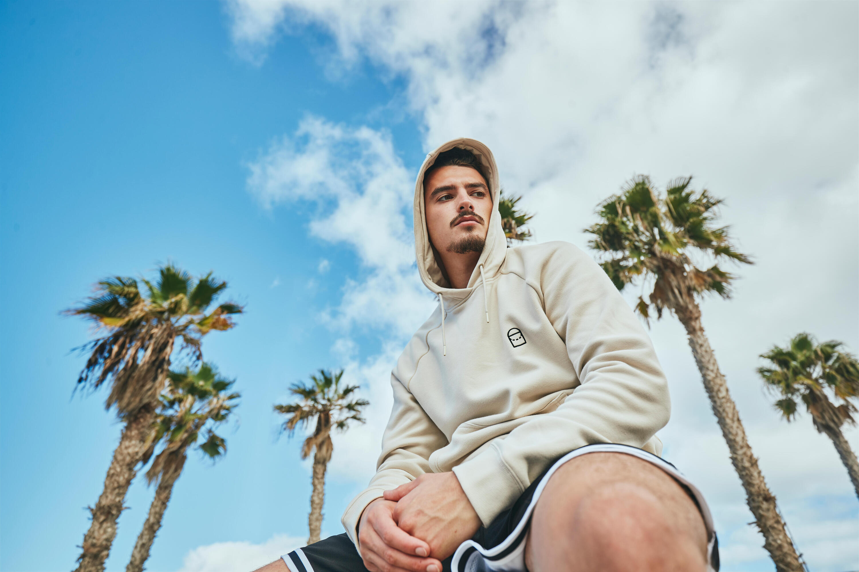 SUDADERA DE BALONCESTO CON CAPUCHA UNISEX - H100 BEIGE 11/12