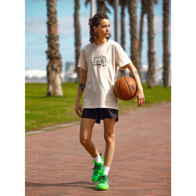 Men's/Women's Basketball T-Shirt/Jersey TS500 Signature - Beige