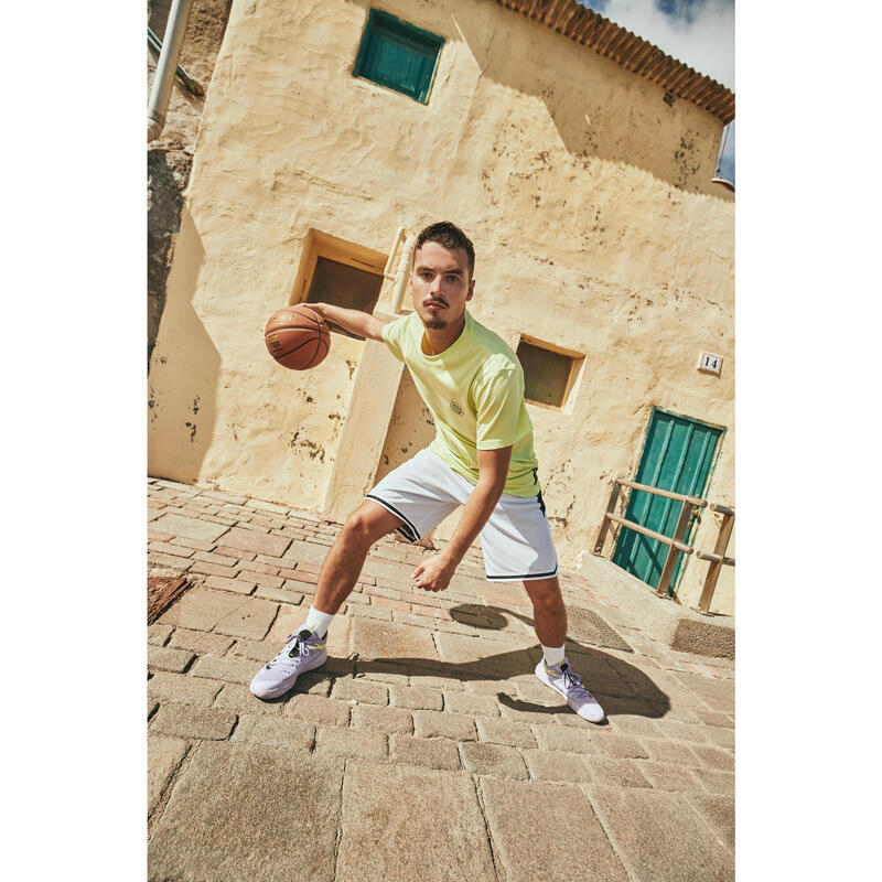 T-SHIRT / MAILLOT BASKETBALL HOMME/FEMME - TS500 SIGNATURE CITRON