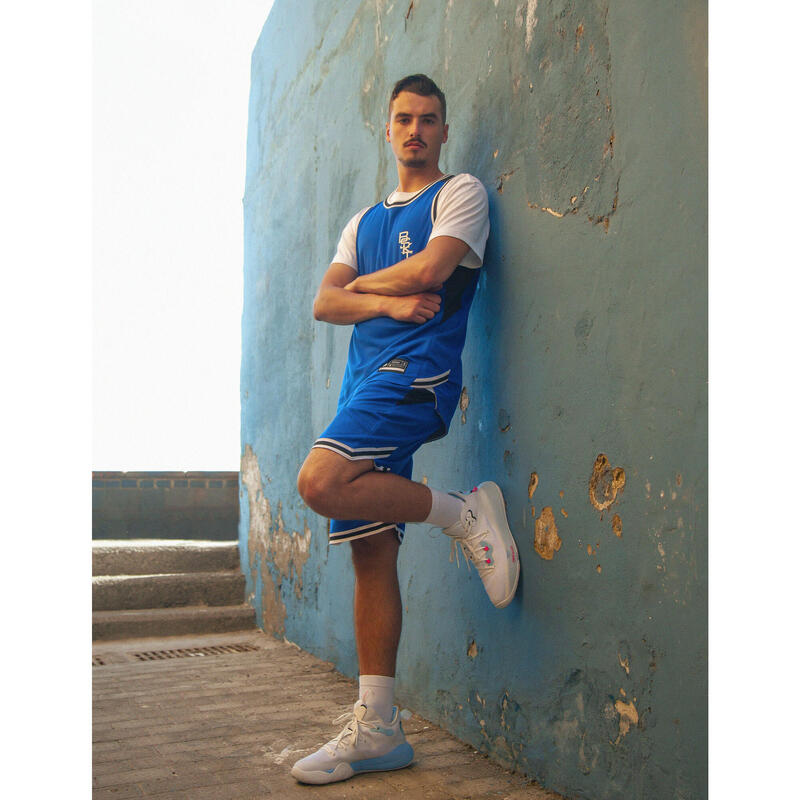 Men's/Women's Basketball Reversible Shorts SH500R - Blue/Grey