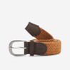 Golf stretchy braided belt - chestnut