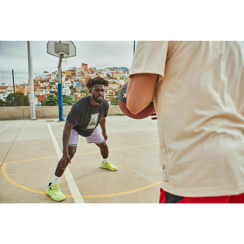 BOTAS DE BASQUETEBOL ADULTO SE500 MID AMARELO