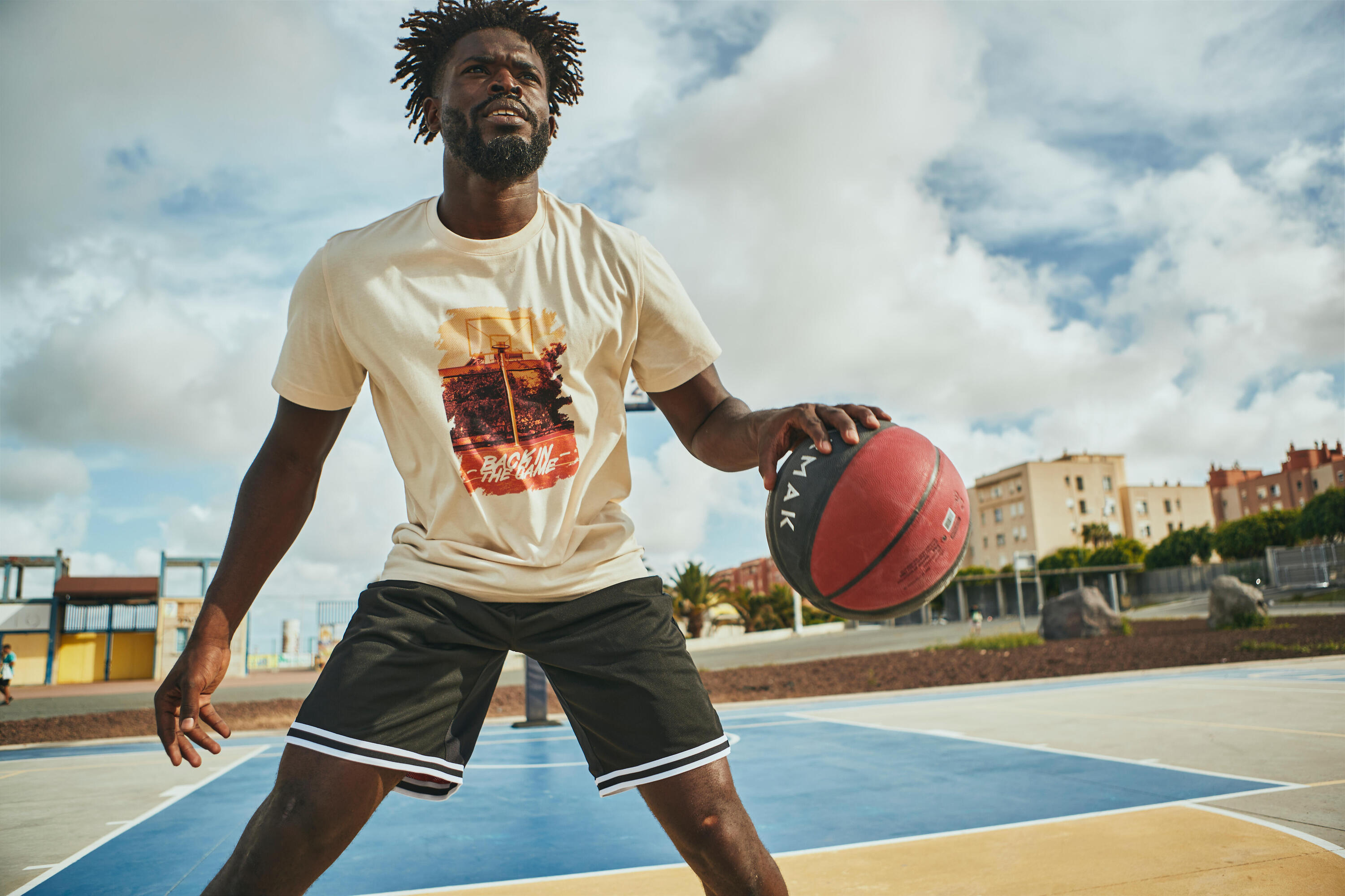 Men's/Women's Reversible Basketball Shorts SH500R - Beige/Black 11/14