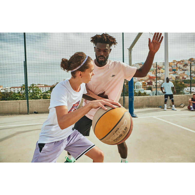 Basketbal T-shirt voor dames gevorderden TS500 wit