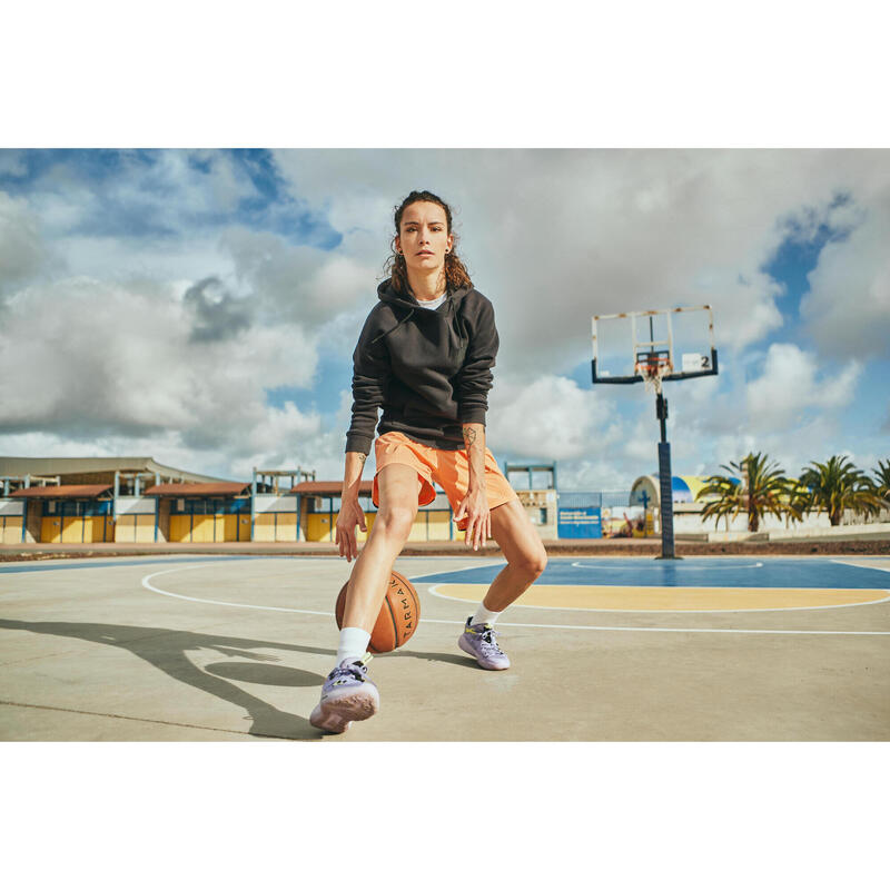 Damen/Herren halbhohe Basketballschuhe - SE500 violett