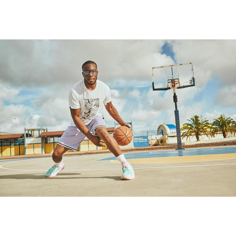 T-SHIRT / CAMISOLA DE BASQUETEBOL - TS500 SIGNATURE ADULTO BRANCO