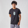 Men Gym T-Shirt Crew Neck- Black