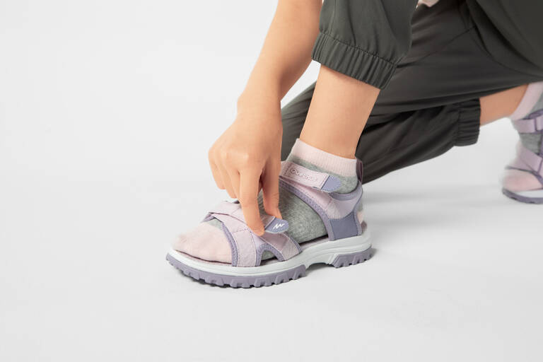 GIRL’S Hiking Sandals MH120 PURPLE