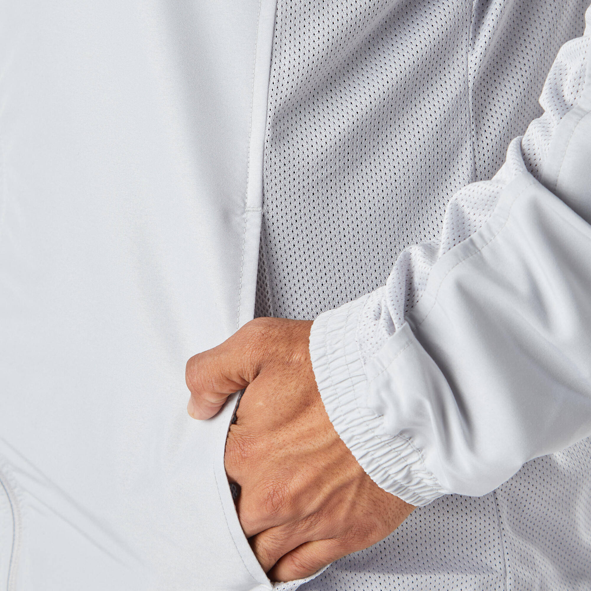 Men Fitness Tracksuit Jacket with Moisture Management FJA 100  - Grey -  5