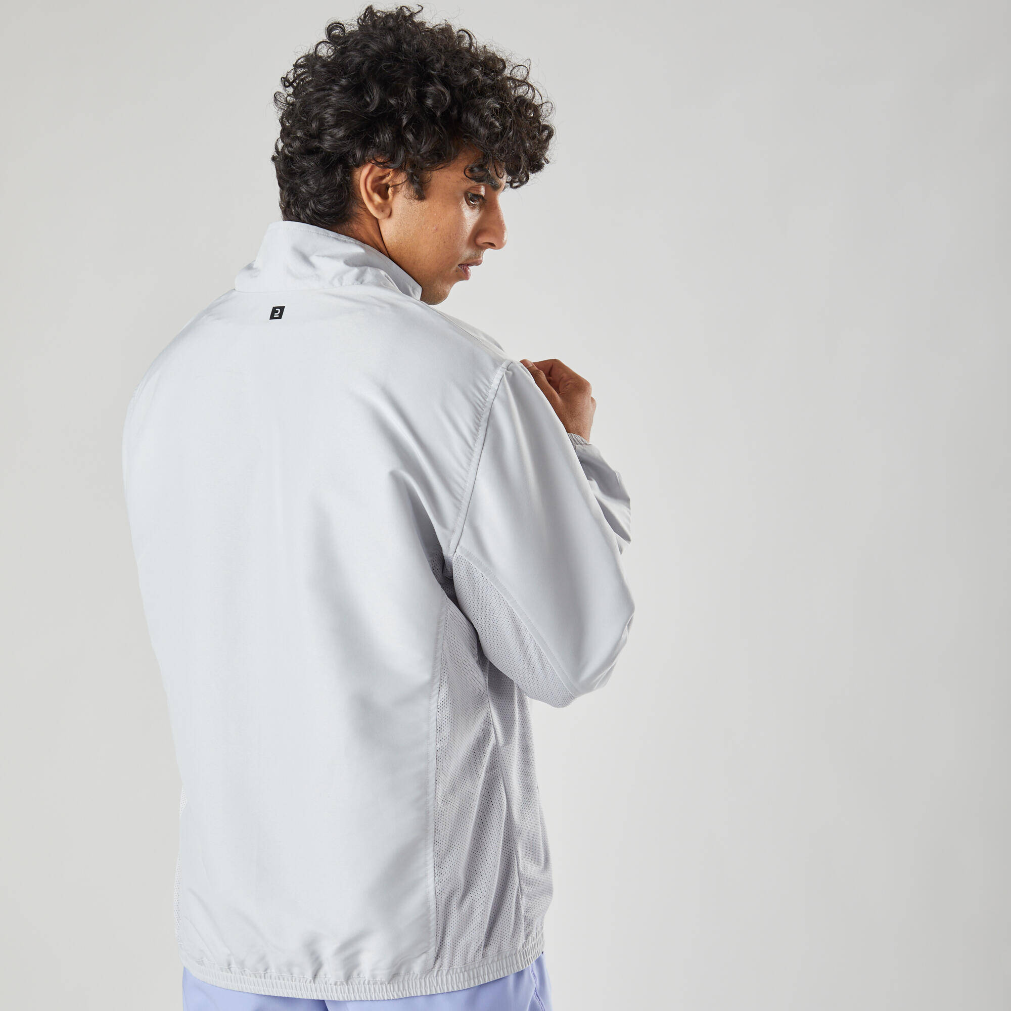 Men Fitness Tracksuit Jacket with Moisture Management FJA 100  - Grey -  3