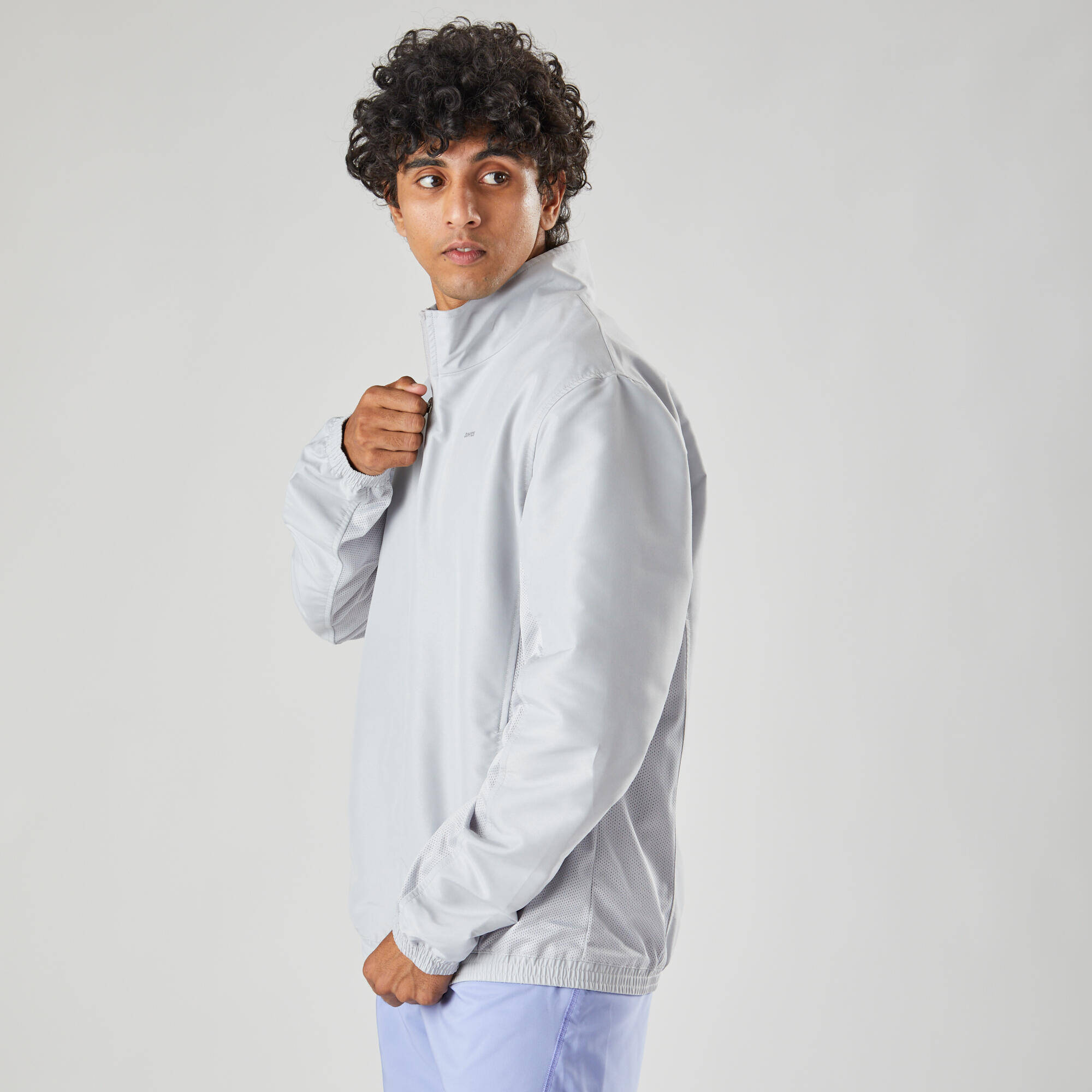 Men Fitness Tracksuit Jacket with Moisture Management FJA 100  - Grey -  2