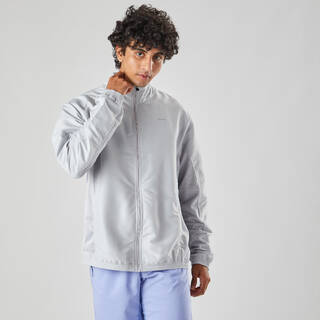 Men Fitness Tracksuit Jacket with Moisture Management FJA 100  - Grey
