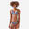 Bikinitop voor surfen meisjes Lizy 500 triangel zwart