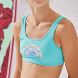 GIRL'S LANA SWIMSUIT CROP TOP 500 GLORY TURQUOISE