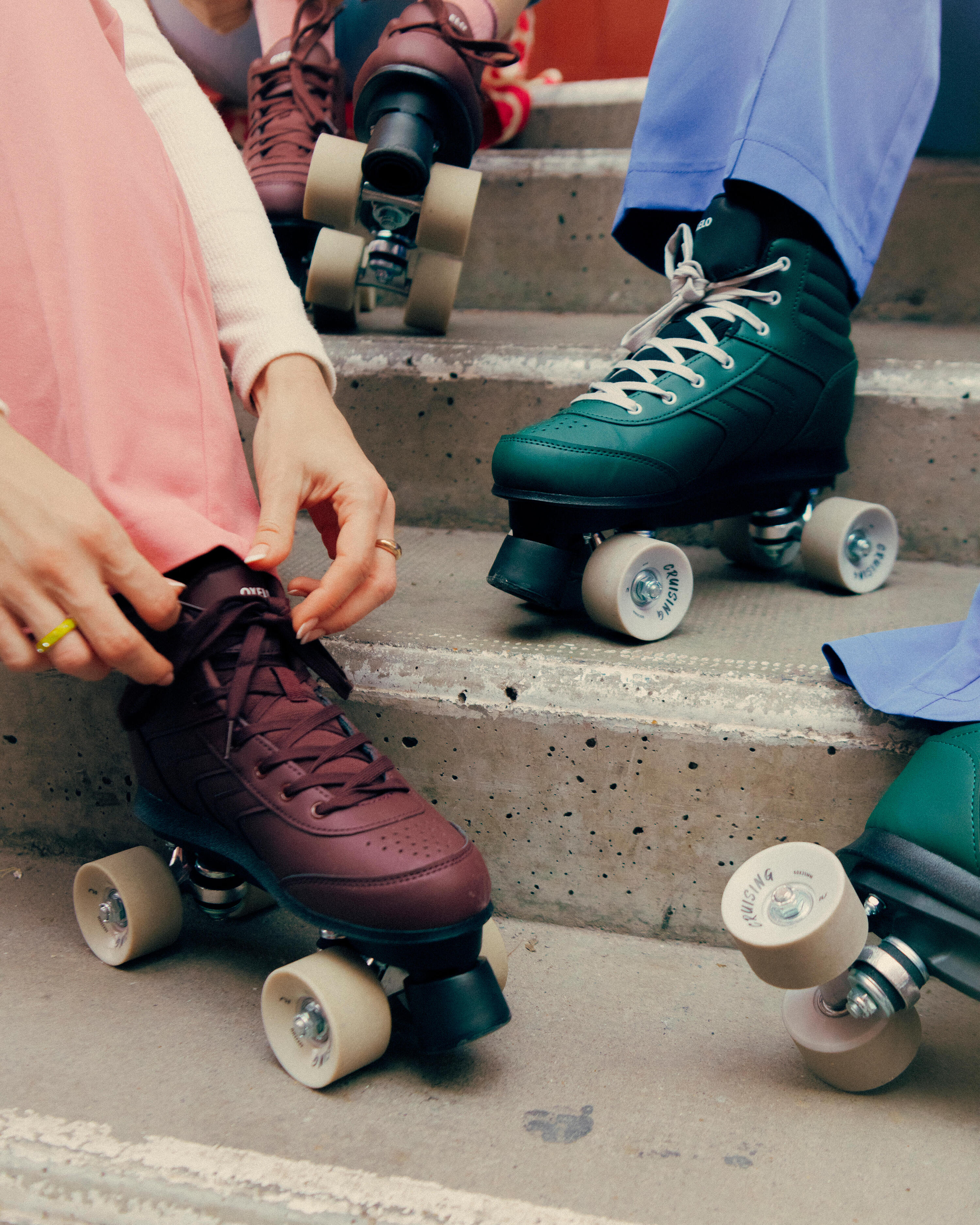 Patins de 4 Rodas adulto Quad 100 VERDE 13/17