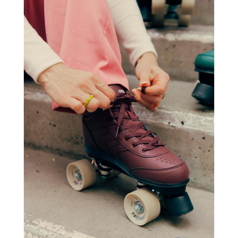 Patin à roulettes adulte Quad 100 BORDEAUX