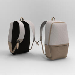 Sac à dos avec poche ordinateur 24L, kaki et jaune