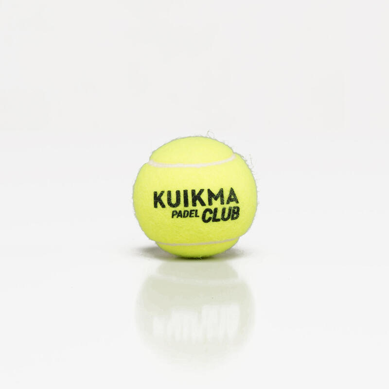 Tubo de 3 pelotas de pádel presurizadas - Kuikma PB Club