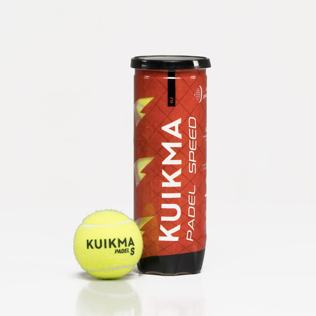 Loptice pod pritiskom za padel KUIKMA PB SPEED (3 komada)