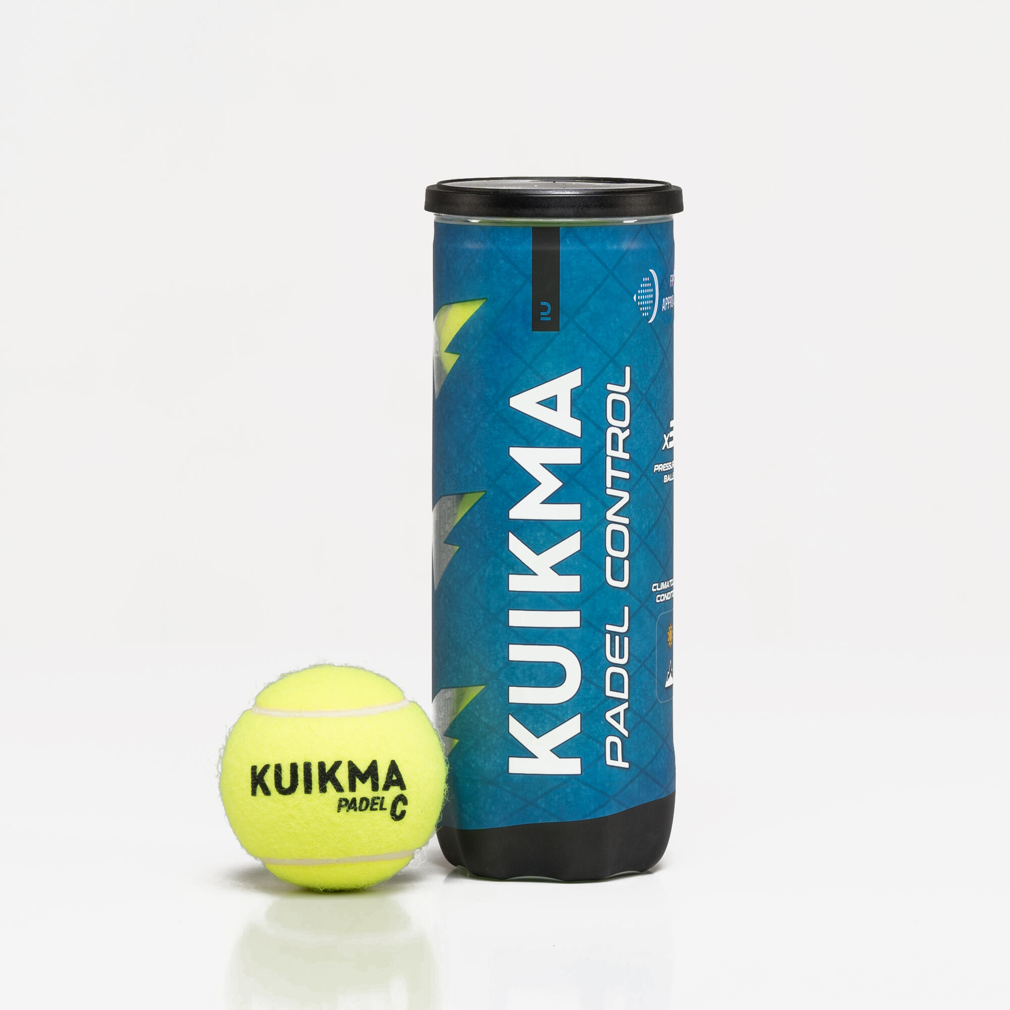 Tube of 3 pressurized padel balls - Kuikma PB  Control