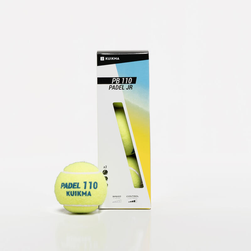 Bola de Padel Kuikma PB110 Criança (Tubo de 3 bolas)