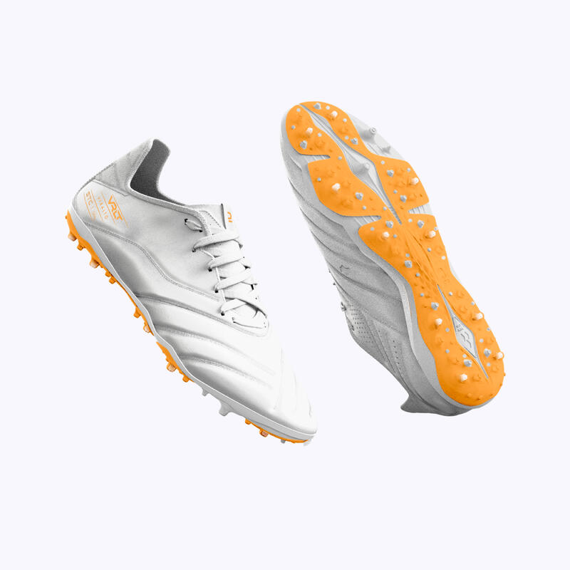 兒童款鞋帶皮質足球鞋 Viralto II MG/AG - 芒果橘