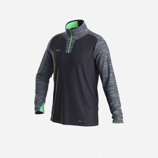 
      Damen/Herren Fussball Sweatshirt 1/2 Zip - Viralto PXL grau/grün 
  