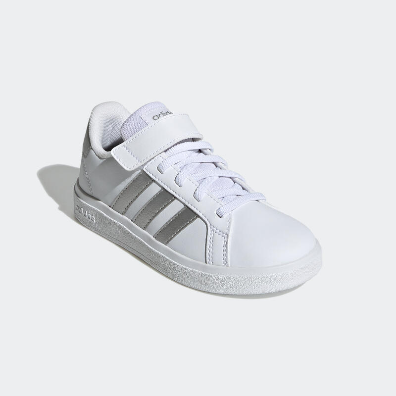 Calçado com Bandas Autoaderentes Criança ADIDAS GRAND COURT Branco/Pérola